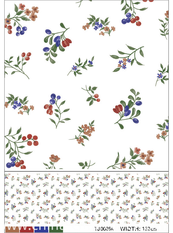Printed PVC Tablecloth with Nonwoven Backing/Spunlace Backing in Roll Tj0086A